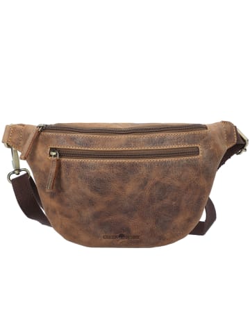 Greenburry Vintage Gürteltasche Leder 22 cm in brown