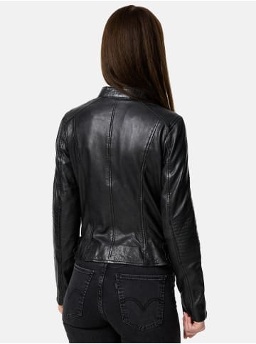 Tazzio Lederjacke "F523" - in Schwarz