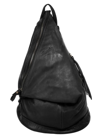 Samantha Look Rucksack echt Leder in schwarz