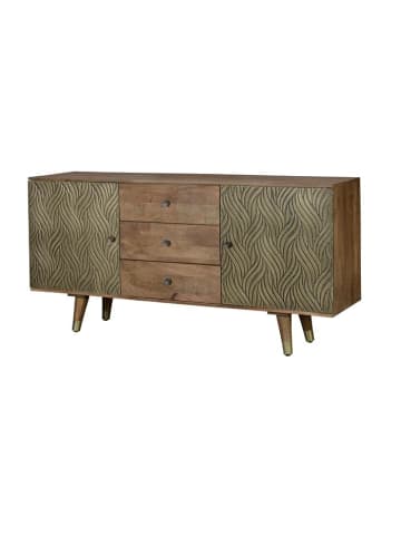 Giner y Colomer Sideboard aus Mangoholz und Bronze in Brown