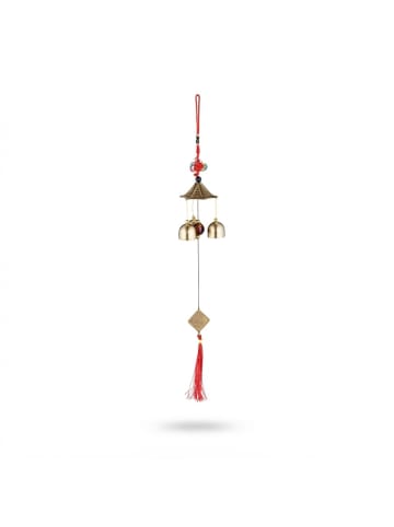 2 x Windspiel in Gold/ Rot