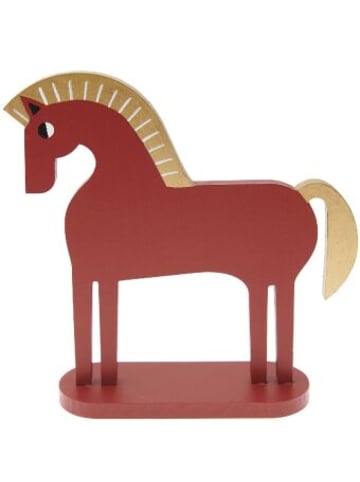Rico Design Nonbook - Deko Figur Holz-Pferd, rot