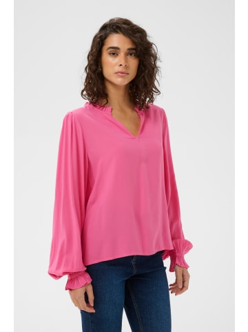 Kaffe Langarm-Bluse KAelly Regular fit in Pink Power