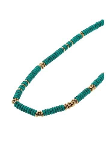 usha FESTIVAL Women Necklace With Lobster Clasp in Gold Emerald
