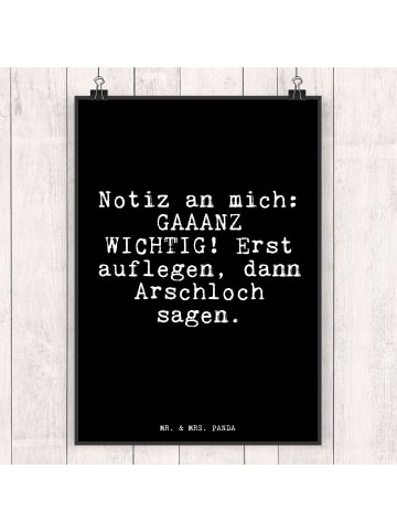 Mr. & Mrs. Panda Bild Notiz an mich: GAAANZ... mit Spruch in Schwarz