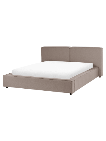 Beliani 2-tlg Doppelbett LINARDS in Braun/Schwarz