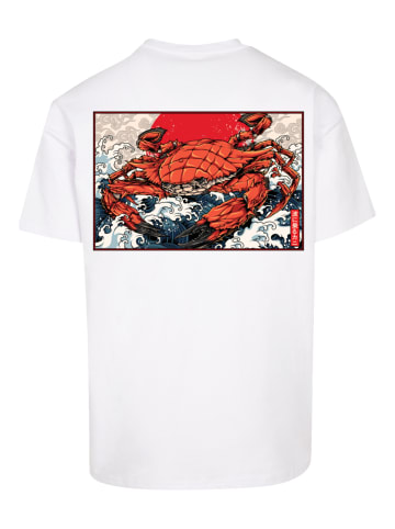 F4NT4STIC Heavy Oversize T-Shirt Crab Kanji Japan in weiß