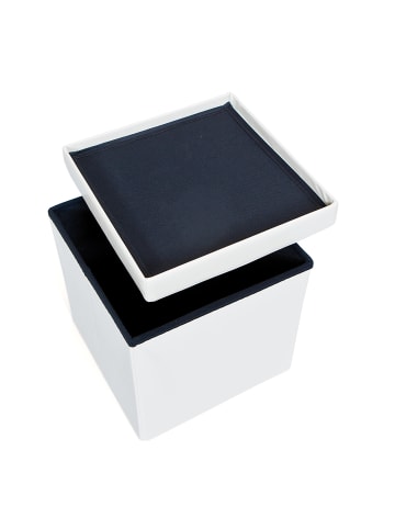 ebuy24 Hocker Sanne Weiß 38 x 38 cm