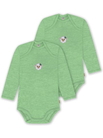 Normani Outdoor Sports 2er Pack Baby Merino Body Langarm Auckland in Grün