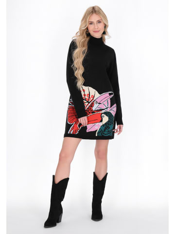 IZIA Women Dress in black multicolor
