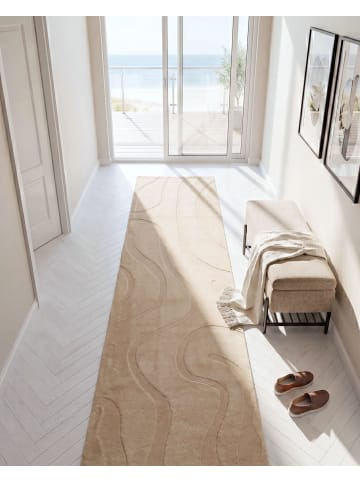 Beliani Kurzflor SALVORI in Beige - (W) 80 x (L) 300 cm