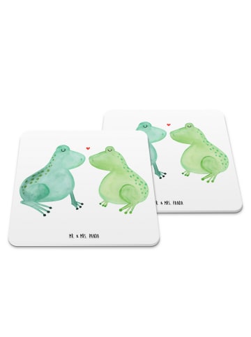 Mr. & Mrs. Panda Tischuntersetzer Frosch Liebe ohne Spruch in Weiß
