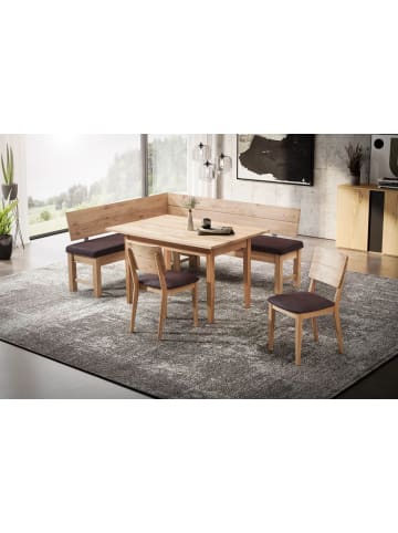 58 aufm Kessel ECKBANKGRUPPE Modern Dyan 3 für 7 Personen Massivholz Wildeiche/Braun