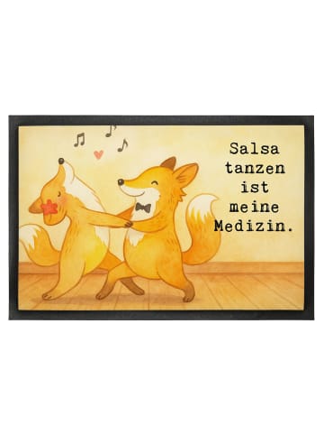 Mr. & Mrs. Panda fußmatte Füchse Salsa tanzen Design mit Spruch in Weiß