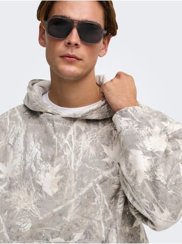 ONLY & SONS Kapuzenpullover in Silver Lining
