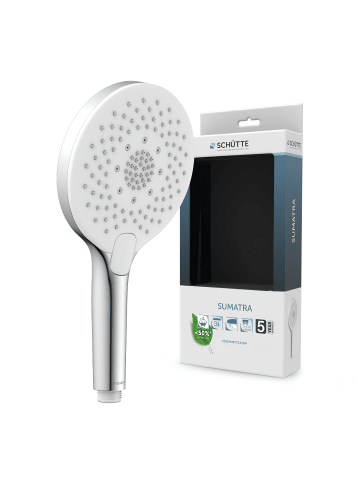 Franz Joseph Schütte SUMATRA Handbrause, Chrom/Weiß