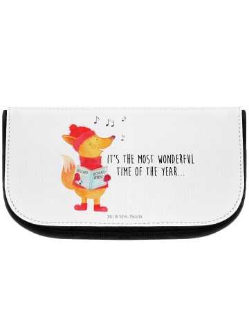 Mr. & Mrs. Panda Make-Up Tasche Fuchs Sänger mit Spruch in Weiß