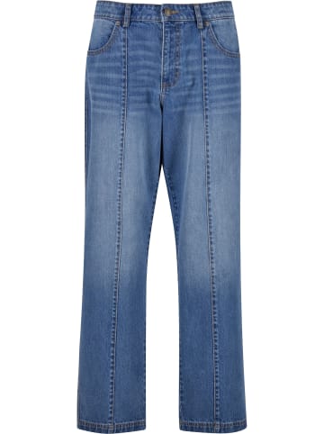Urban Classics Urban Classics Wide Leg Denim With Dividing Seams in mid deep blue washed