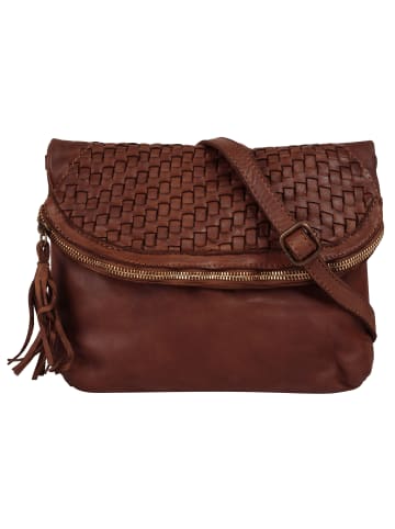 Samantha Look Umhängetasche echt Leder in cognac