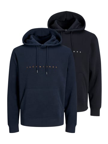 Jack & Jones Sweatshirt / Hoodie Star in Schwarz / dunkelblau