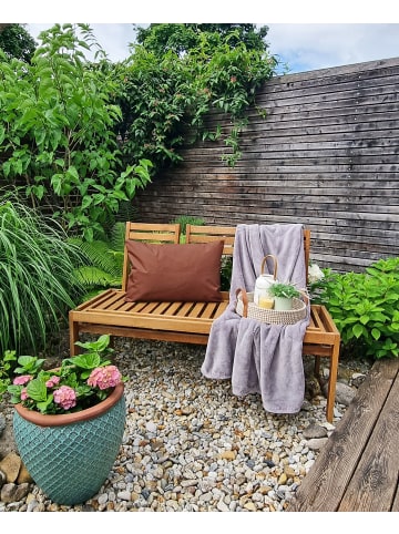 JACK 2er Set Outdoor Kissenhülle 30x50cm Uni in Braun