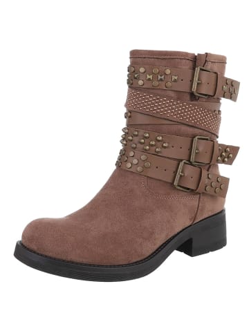 Ital-Design Stiefelette in Hellbraun