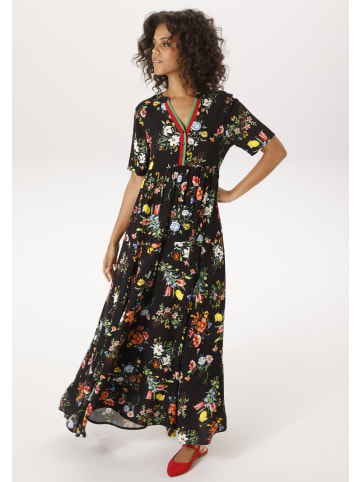 Aniston CASUAL Sommerkleid in schwarz-rotgrün-gelb-rosa-blau-orange-weiß