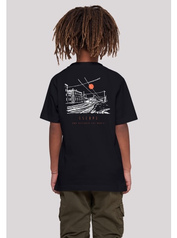 F4NT4STIC T-Shirt Escape Discover the World Town Train Station in schwarz