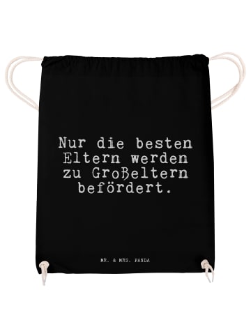 Mr. & Mrs. Panda Sportbeutel Nur die besten Eltern... mit Spruch in Schwarz