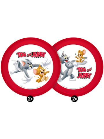 Geda Labels Teller Tom & Jerry 4er Set in Rot - 21cm