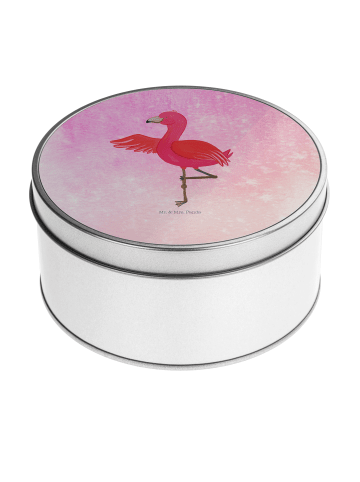 Mr. & Mrs. Panda Aufbewahrungsbehälter Flamingo Yoga ohne Spruch in Aquarell Pink