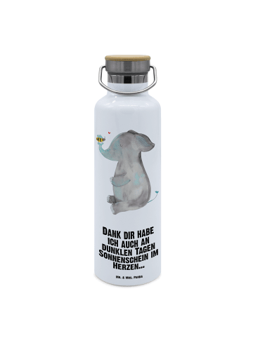 Mr. & Mrs. Panda Trinkflasche Elefant Biene mit Spruch in Weiß