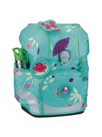 DerDieDas ErgoFlex Tiny - Schulranzen Set 5tlg. 900g (Deep Ocean) in Butterfly Garden