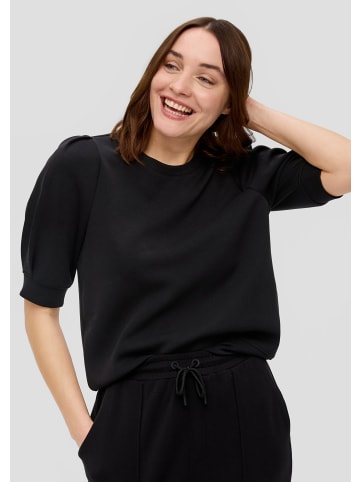 s.Oliver Sweatshirt kurzarm in Schwarz