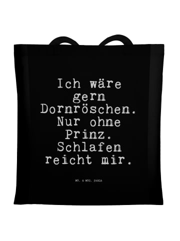 Mr. & Mrs. Panda Umhängetasche Ich wäre gern Dornröschen.... mit... in Schwarz