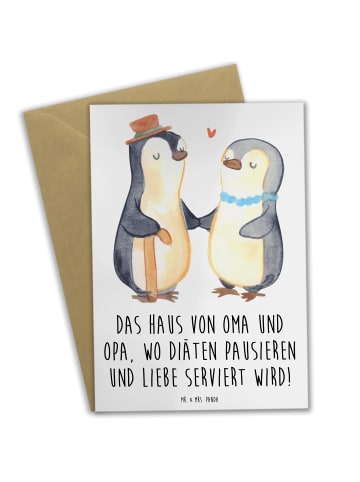Mr. & Mrs. Panda Grußkarte Großelternliebe mit Spruch in Weiß
