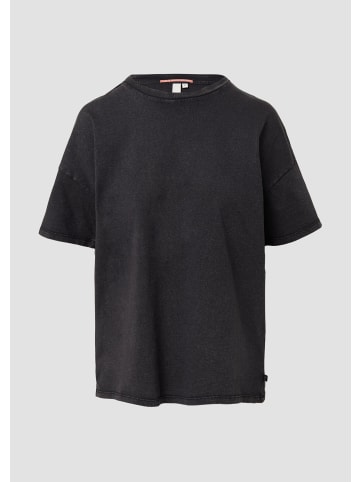 QS T-Shirt kurzarm in Schwarz