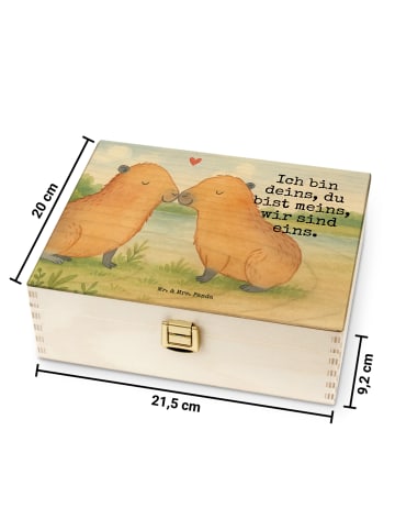 Mr. & Mrs. Panda Teebeutel Aufbewahrungsbox Capybara Liebe Desig... in Weiß