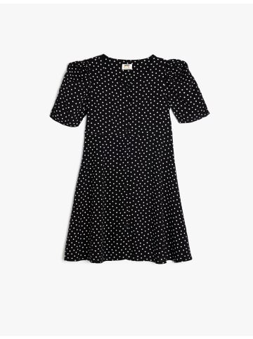 KOTON Kleid in Schwarz Gemustert