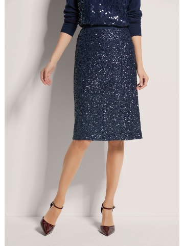 MADELEINE Schlanker Pencil-Skirt mit Wendepailletten in marine