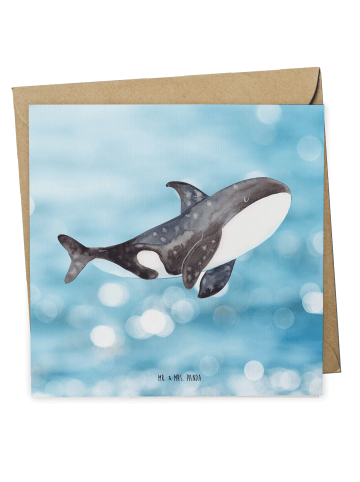 Mr. & Mrs. Panda Deluxe Karte Orca ohne Spruch in OZeichenanblue