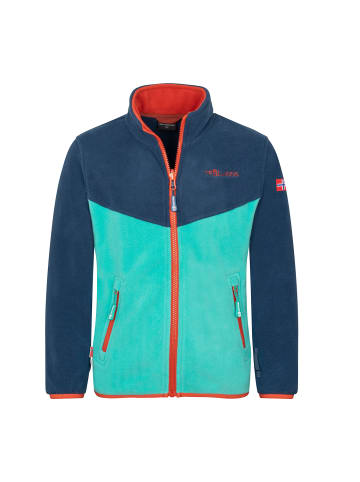 Trollkids 3 in 1 Jacke Bryggen in red clay/mystic blue