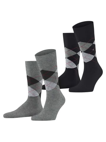 Burlington Socken 2er Pack in Schwarz/Grau