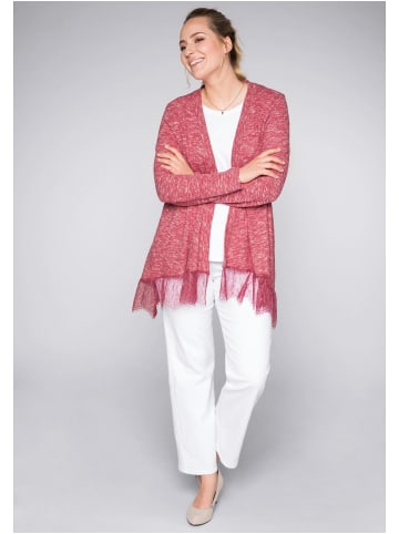 sheego Longcardigan in altrosé meliert