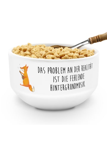 Mr. & Mrs. Panda Suppenschüssel Fuchs Gitarre mit Spruch in Weiß