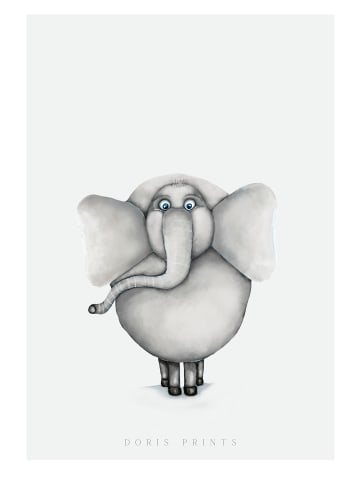 Dori's Prints Poster / Safari Bild "Elefant Lolo" - DIN A4