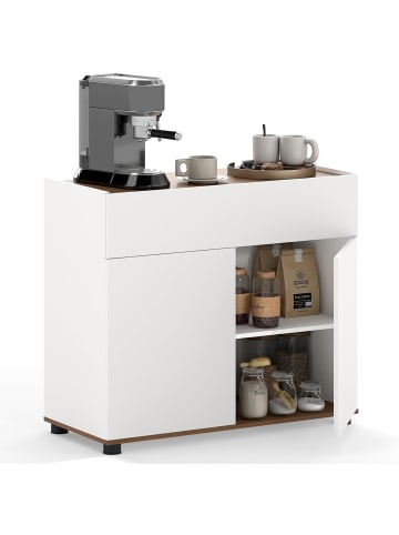 COSTWAY Sideboard 80x35x70 cm in Weiß