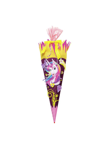 Bastelset Schultüte groß 68 cm Einhornportrait in Rosa