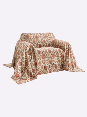Heine Sessel- und Sofaüberwurf in terracotta-natur