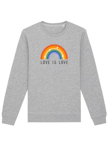 wat? Apparel Sweatshirt Love is love in Grau meliert